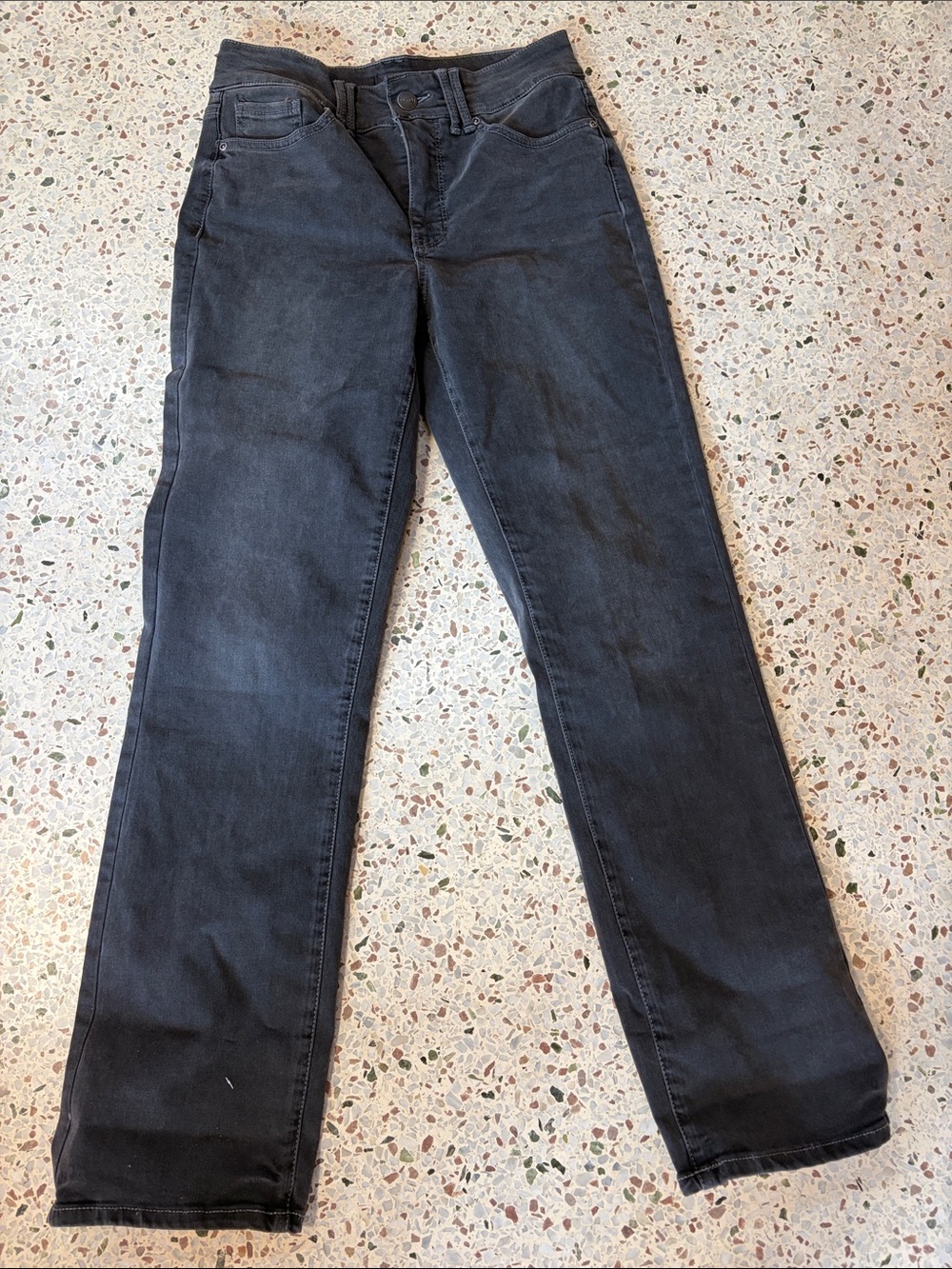 NYDJ Straight-Leg Jeans in Charcoal